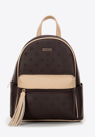 Wittchen Damesrugzak van eco-leer met reli&euml;f bruin eco-leer