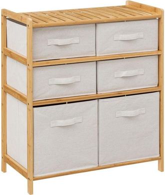 5five Simply Smart Scaffale con 6 cestini tidy box in bamb&ugrave; - 5five