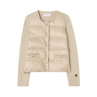 Busnel Iva Donsjas - Dames - Gewatteerde jassen - Beige - L - Wol - Jassen