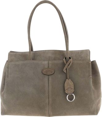 Tod's Dark Grey Di Medium Tote