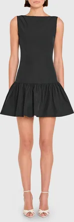 Amanda Uprichard Katina Boatneck Dress In Black