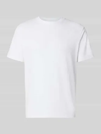 Selected Regular Fit T-Shirt aus Baumwoll-Mix Modell SPENCER in Weiss, Gr&ouml;&szlig;e XXL