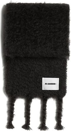 Jil Sander Sciarpa con frange - Nero