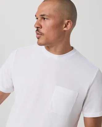 Vuori Clothing Short Sleeve Micro Waffle T-Shirt - Relaxed Fit | White | Medium