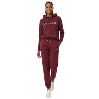 Jack Wills Bayton joggingbroek met relaxte pasvorm voor dames (Bourgondi&euml;)