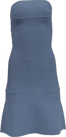 H&eacute;rve L&eacute;ger Strapless Mini Dress in Light Blue Rayon