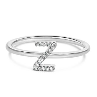House of Brilliance 10K Gold Diamond Accent Initial A-Z Ring