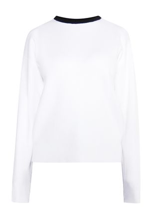 Usha Gebreide trui Dames wit zwart