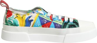 Dolce & Gabbana Multicolor Patchwork Low Top Sneakers Womens Shoes (Pre-Owned)