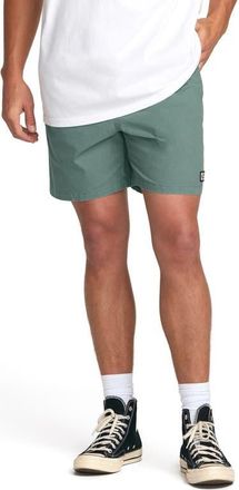 Billabong Mario Cotton Drawstring Shorts in Pine at Nordstrom, Size X-Large