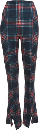 Norma Kamali Pantaloni a quadri - Verde