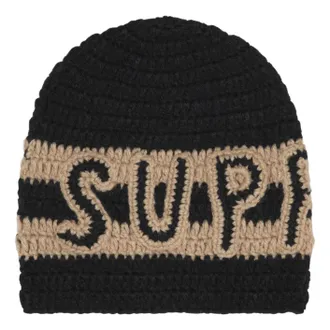 SUPREME FW25 Crochet Logo Beanie Black FW25BN46-BLACK