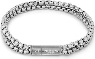 Tateossian Mens Pop Elemenets Stainless Steel Chain Bracelet in Silver at Nordstrom, Size Large