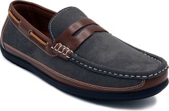 Aston Marc Two-Tone Penny Loafer in Grey at Nordstrom Rack, Size 10.5