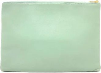 Celine Pre-owned Vintage Clutch Pouch - Dames - Vintage Clutch - Groen - ONE Size - Leer - Vintage