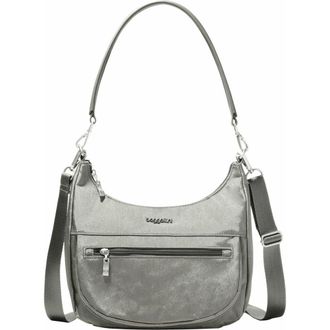 Baggallini Modern Pocket Half Moon Shoulder Bag in Sterling Shimmer at Nordstrom