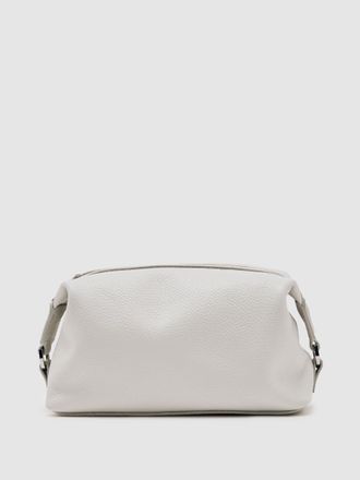 Next Atelier Suede-trim Leather Washbag,, Off White