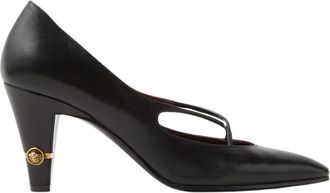 Versace Criss-Cross Medallion Pump - Dames - Pumps - Zwart - 37 EU - Leer - Schoenen