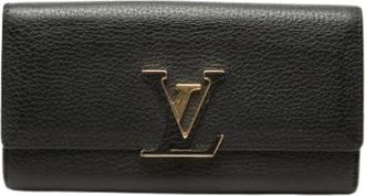Louis Vuitton Pre-owned Vintage Long Wallet - Dames - Vintage Accessoires - Zwart - ONE Size - Leer - Vintage