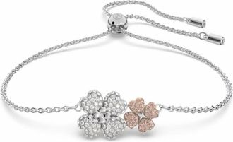 Swarovski Latisha Bloem Armband - Dames - Accessoires - Wit - Maat: ONE Size