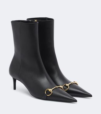 Gucci Botines Donna de piel con Horsebit