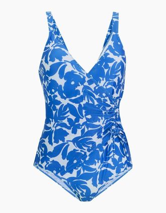 Regatta Womens Regatta Womens/Ladies Baylenne Fleur Bloom One Piece Swimsuit - Blue - Size: 14 uk