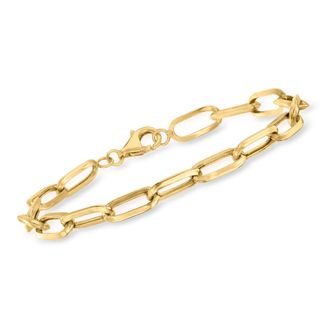 Canaria Canaria 10kt Yellow Gold Paper Clip Link Bracelet