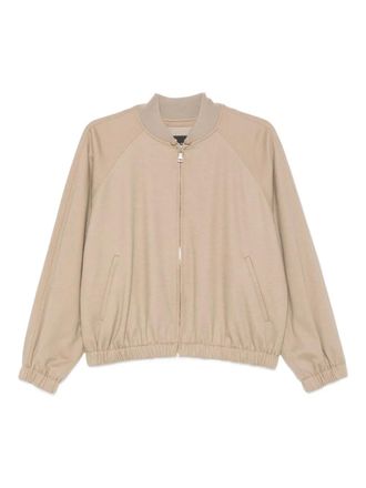 Fabiana Filippi zip bomber jacket - women - Fabric - 42 - Neutrals