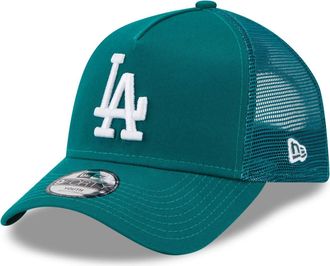 New Era Los Angeles Dodgers MLB League Essential Green 9Forty Kids A-Frame Adjustable Trucker Cap - Youth