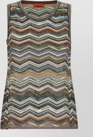 Missoni chevron knit sleeveless top