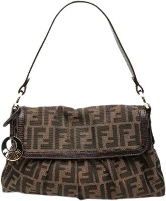 Fendi Pre-owned Shoulder Bags, female, Brown, Size: ONE SIZE Pre-owned The Chef Flap