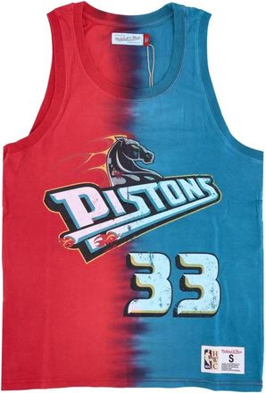 Mitchell & Ness Grant Hill Detroit Pistons Tank Top - Heren - Fitness - Veelkleurig - L - Katoen - Fitness