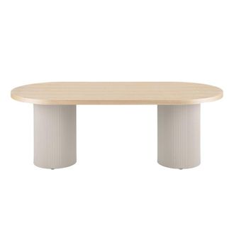 Moloo Mesa de comedor ovalada para 8/10 personas 220 cm fresno y arena