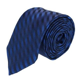 Trafalgar Store Nathanial Regal Patterned Diagonal Line Silk Business Necktie in Royal Blue at Nordstrom