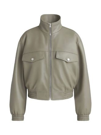 Frankie Shop Cropped Nolita Jacket with High Collar