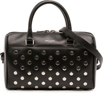 Saint Laurent Pre-owned Saint Laurent Baby Studded Leather Classic Duffle Satchel Ladies E2MPGGOSSRJLKUIG
