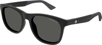 Montblanc Stijlvolle zonnebril in zwart - Heren - Zonnebrillen - Zwart - 55 MM - Accessoires