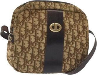 Dior Pre-owned Cross Body Bags, female, Brown, Size: ONE SIZE Pre-owned Trotter Canvas Shoulder Bag