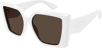 Alexander McQueen Dames, Accessoires, Wit, Maat: 56 MM