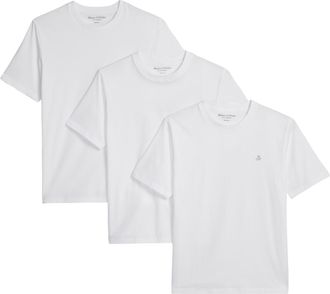 Marc O'Polo T-Shirt MARC OPOLO, Herren, Gr. XXL, wei&szlig;, Single Jersey, Obermaterial: 100% Baumwolle, Rundhals, Shirts T-Shirt, Dreierpack, regular fit aus reiner B