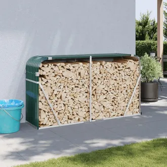 vidaXL Le&ntilde;ero De Acero Galvanizado Verde 180x45x100 Cm Vidaxl