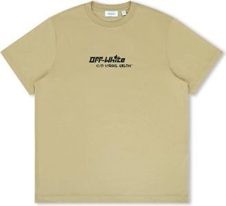 Off-white Mens Cryst Croco Slim Fit Tee In Night Stand