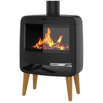 Supra Estufa De Le&ntilde;a De Hierro Fundido Negro De 10kw - Fr9016130b