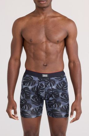Saxx Multisport Mesh Boxer Briefs in Rem Tropic-Black at Nordstrom, Size Xx-Large