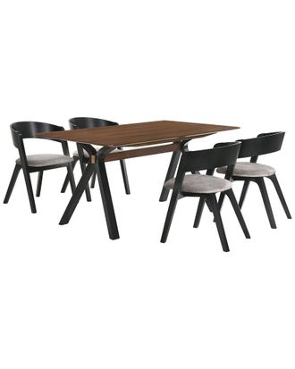 Armen Living Laredo And Jackie 5Pc Rectangular Dining Set