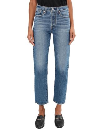 Levi's Premium Wedgie Jeans Womens Blue Denim Relaxed Fit Straight GBO1734