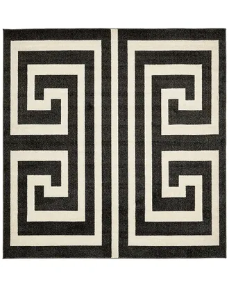 Unique Loom Greek Key Machine-Made Rug