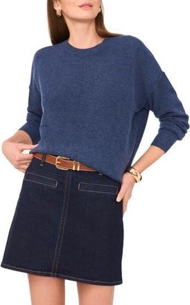 Vince Camuto Exposed Seam Crewneck Sweater in Steel Blue at Nordstrom Rack, Size Large