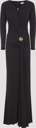 Elisabetta Franchi Jersey Brown Gown