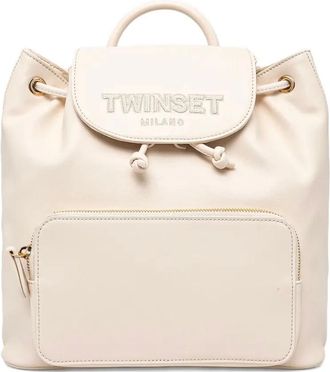 Twin-Set Rugzak met geborduurd logo - Beige